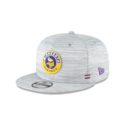 Minnesota Vikings Gorra | New Era Official NFL Fall Sideline 9fifty Snapback Cap Mexico - Grises